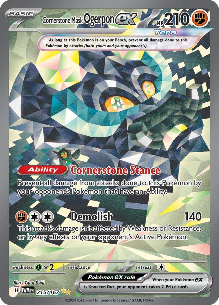 (#215/167) Cornerstone Mask Ogerpon ex [SV06: Twilight Masquerade]