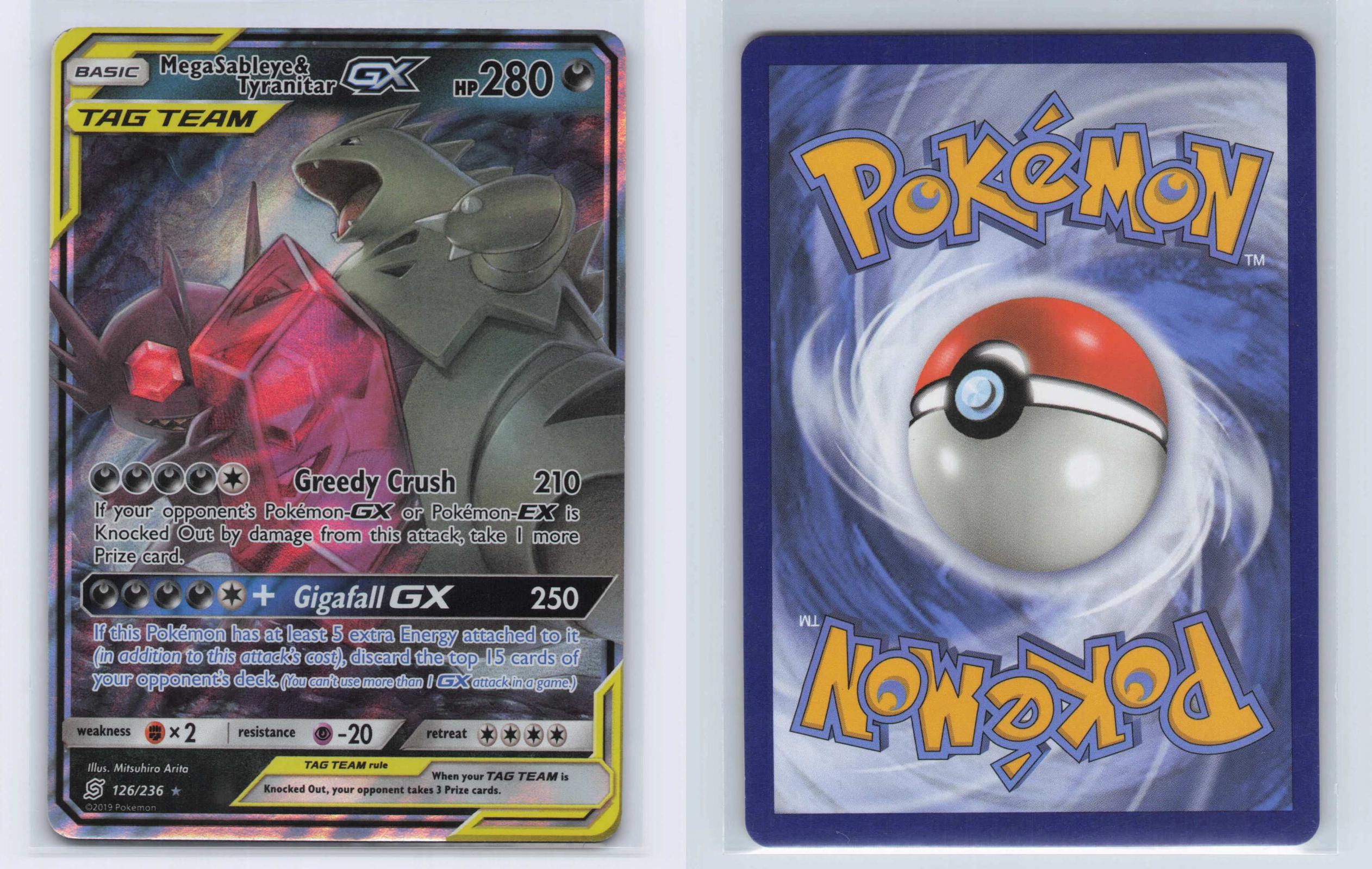 (#126/236) Mega Sableye & Tyranitar GX - Holo [Unified Minds]