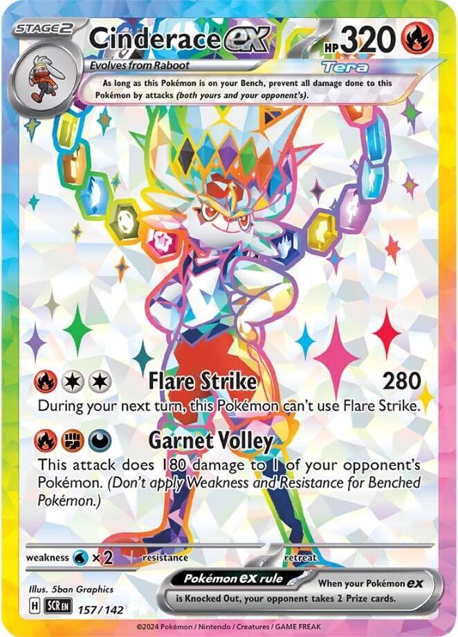 (#157/142) Cinderace ex - [SV07: Stellar Crown]