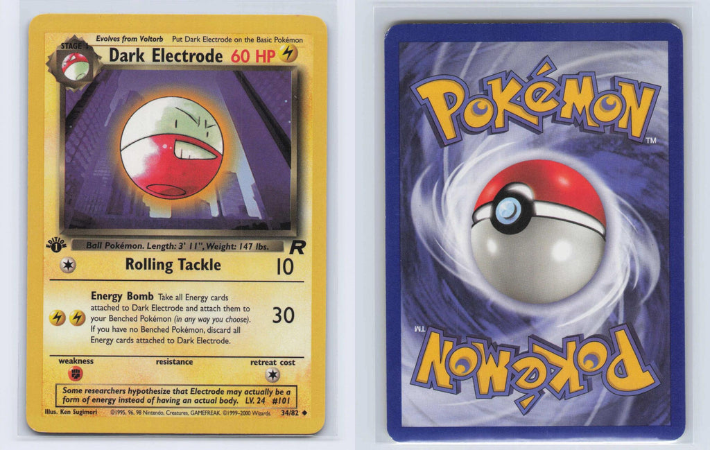 (#34/82) Dark Electrode - 1st Edition [Team Rocket]