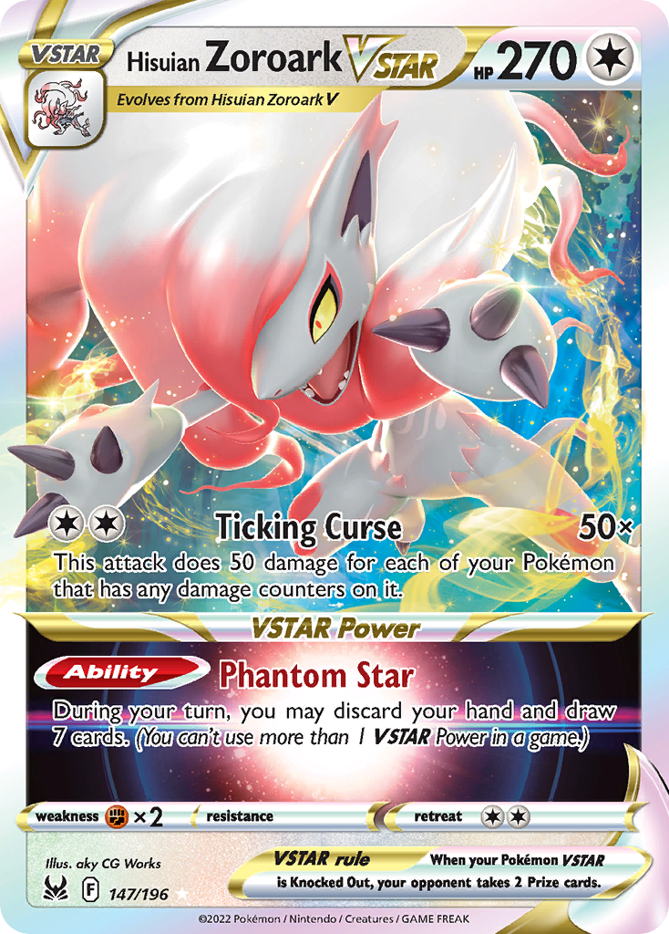 (#147/196) Hisuian Zoroark VSTAR - Holo [Lost Origin]