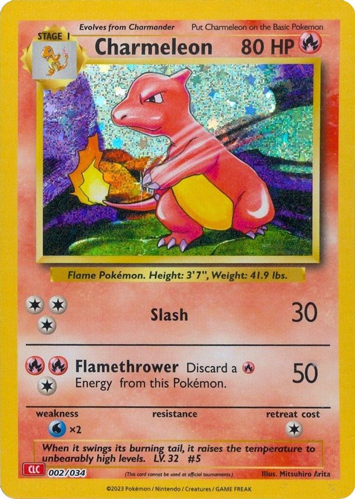 (#002/034) Charmeleon - Holo [Trading Card Game Classic]