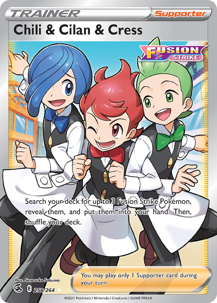 (#258/264) Chili & Cilan & Cress - Holo [Fusion Strike]