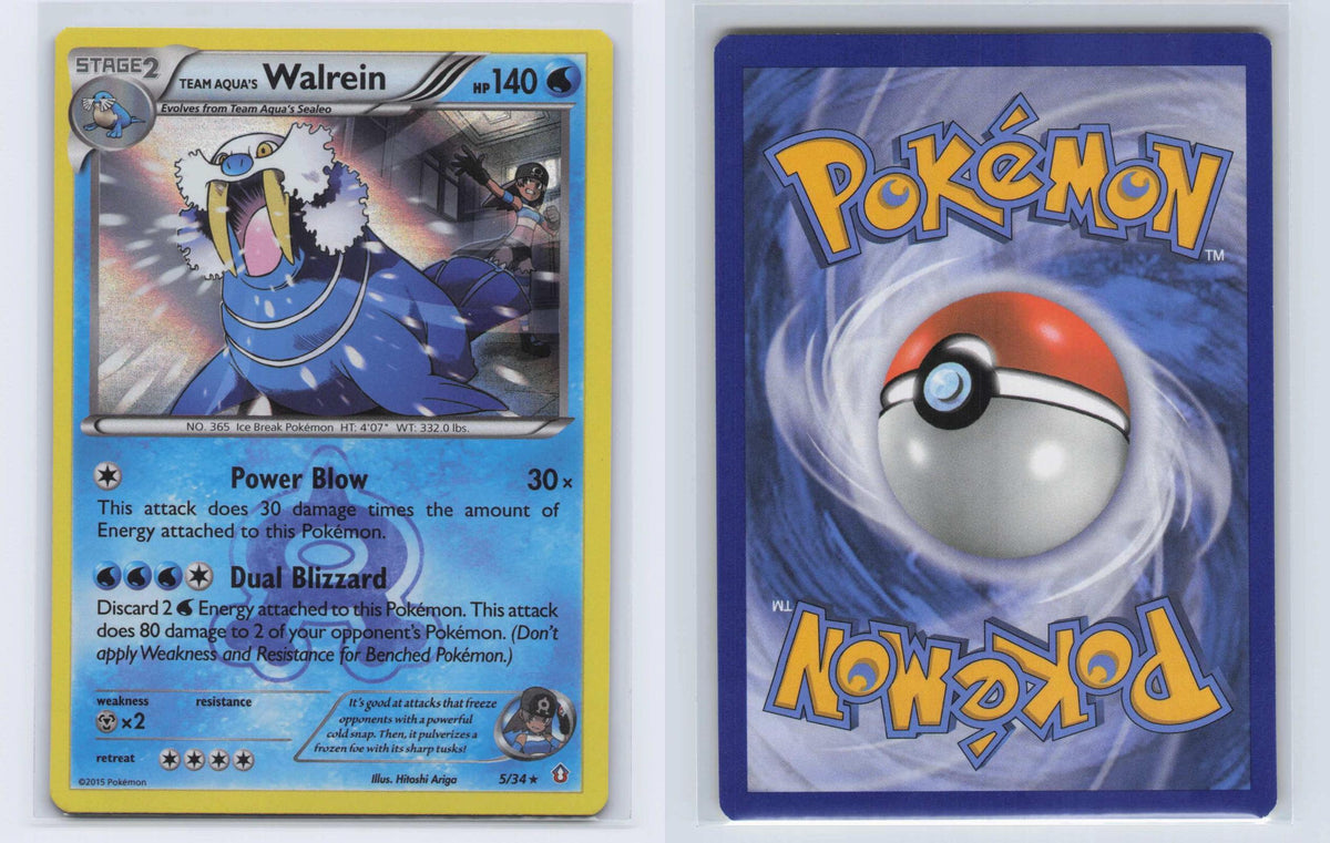 (#5/34) Team Aqua's Walrein - Holo [Double Crisis]