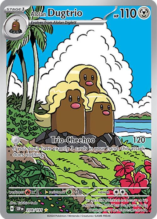 (#208/191) Alolan Dugtrio [SV08: Surging Sparks]