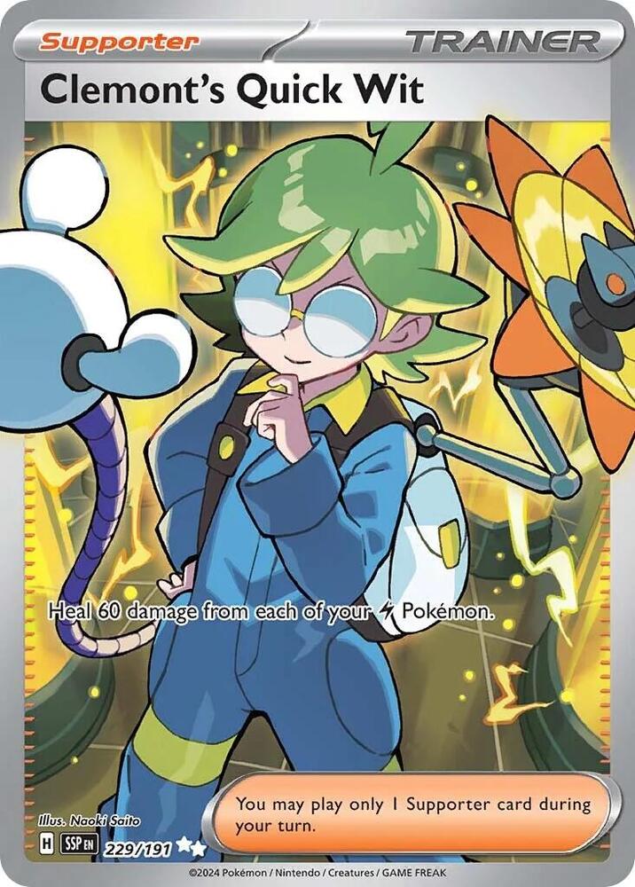 (#229/191) Clemont's Quick Wit [SV08: Surging Sparks]