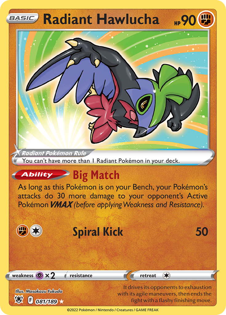 (#081/189) Radiant Hawlucha - Holo [Astral Radiance]