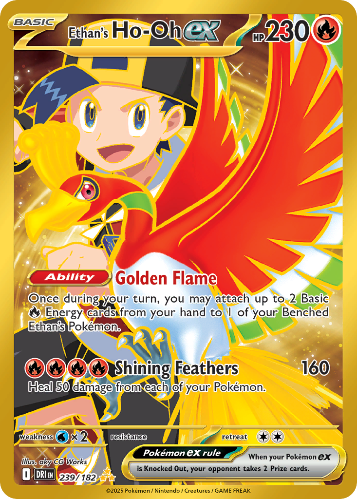 (#239/182) Ethan's Ho-Oh ex - Holo [Destined Rivals]