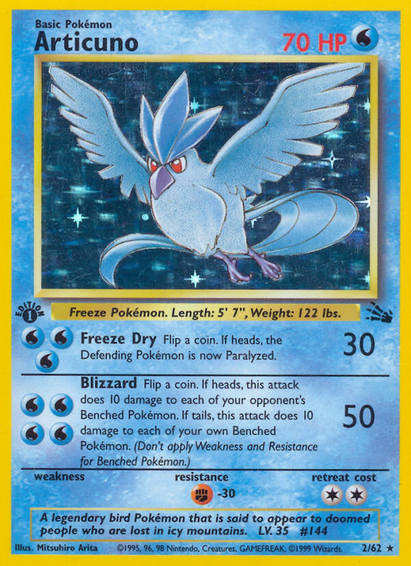 (#2/62) Articuno - Unlimited Holo [Fossil]