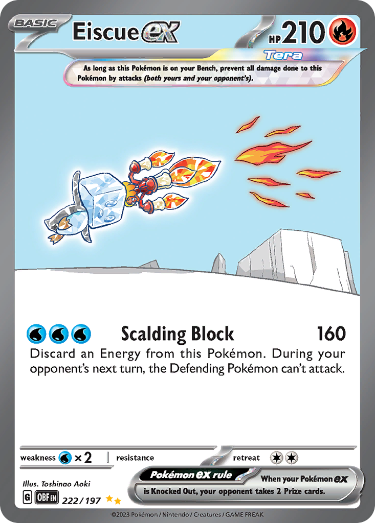 (#222/197) Eiscue ex - Holo [Obsidian Flames]