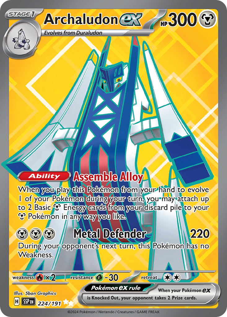 (#224/191) Archaludon ex - Holo [Surging Sparks]