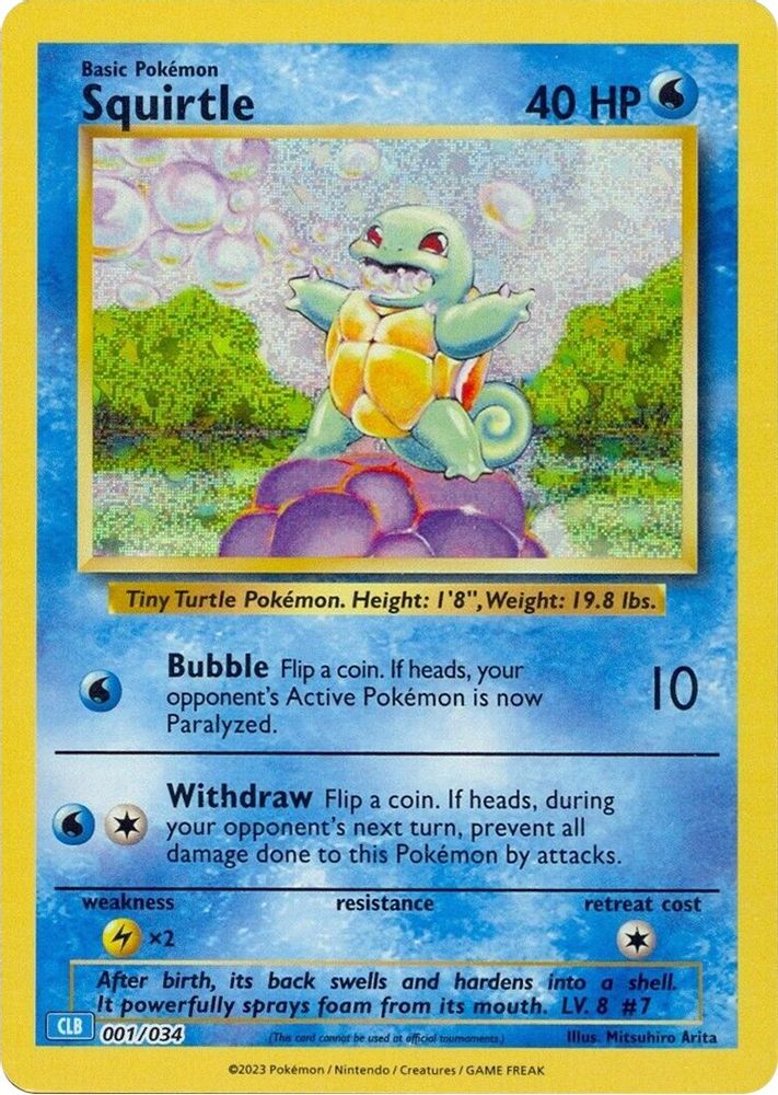 (#001/034) Squirtle - Holo [Trading Card Game Classic]