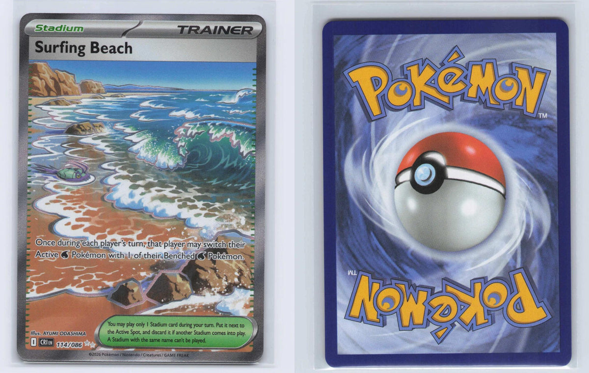 (#114/086) Surfing Beach - Holo [Chaos Rising]