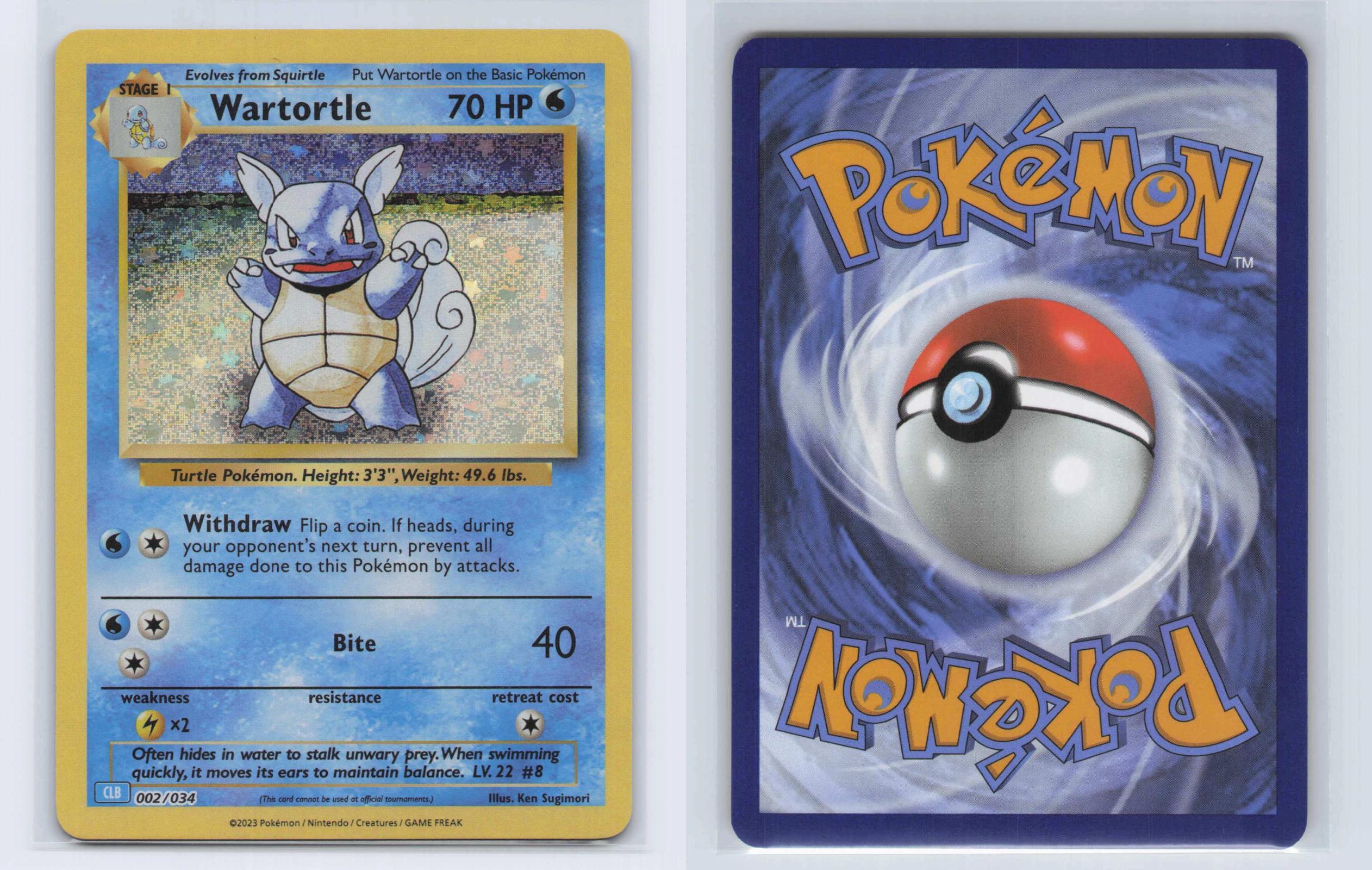 (#002/034) Wartortle - Holo [Trading Card Game Classic]