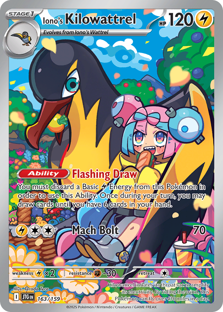 (#163/159) Iono's Kilowattrel - Holo [Journey Together]