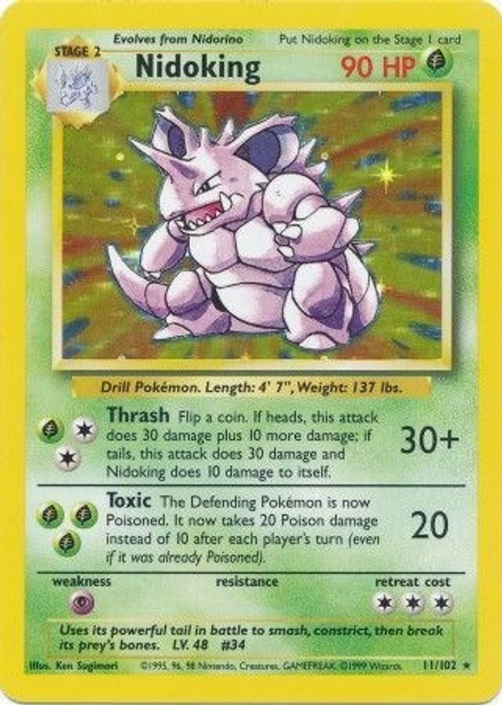 (#11/102) Nidoking - Holo [Base Set Unlimited]