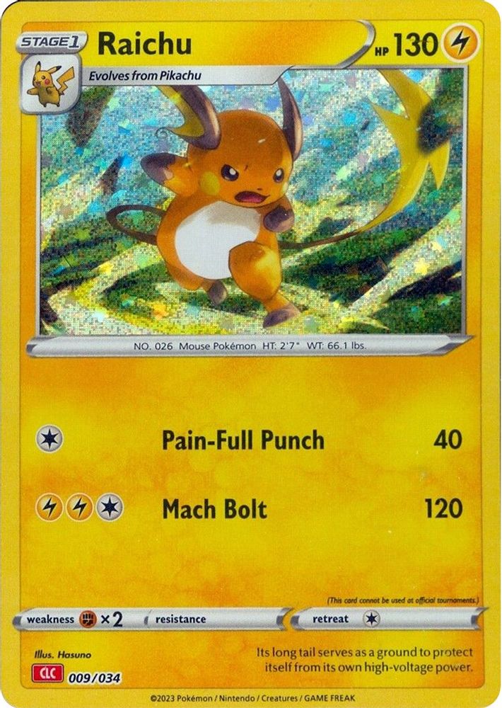 (#009/034) Raichu - Holo [Trading Card Game Classic]