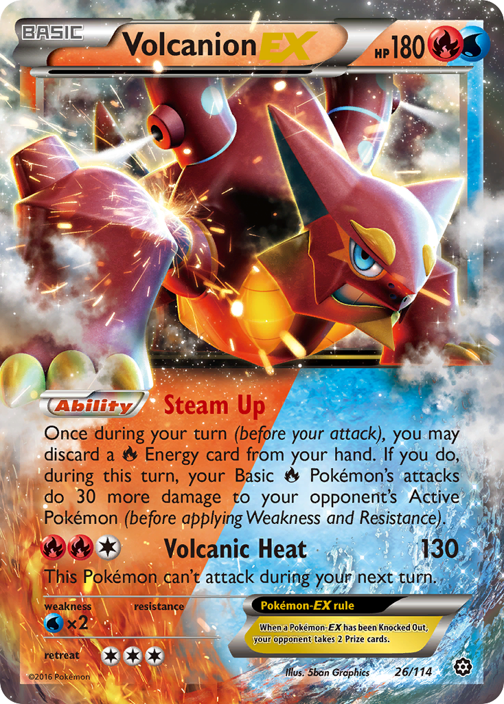(#26/114) Volcanion EX - Holo [Steam Siege]