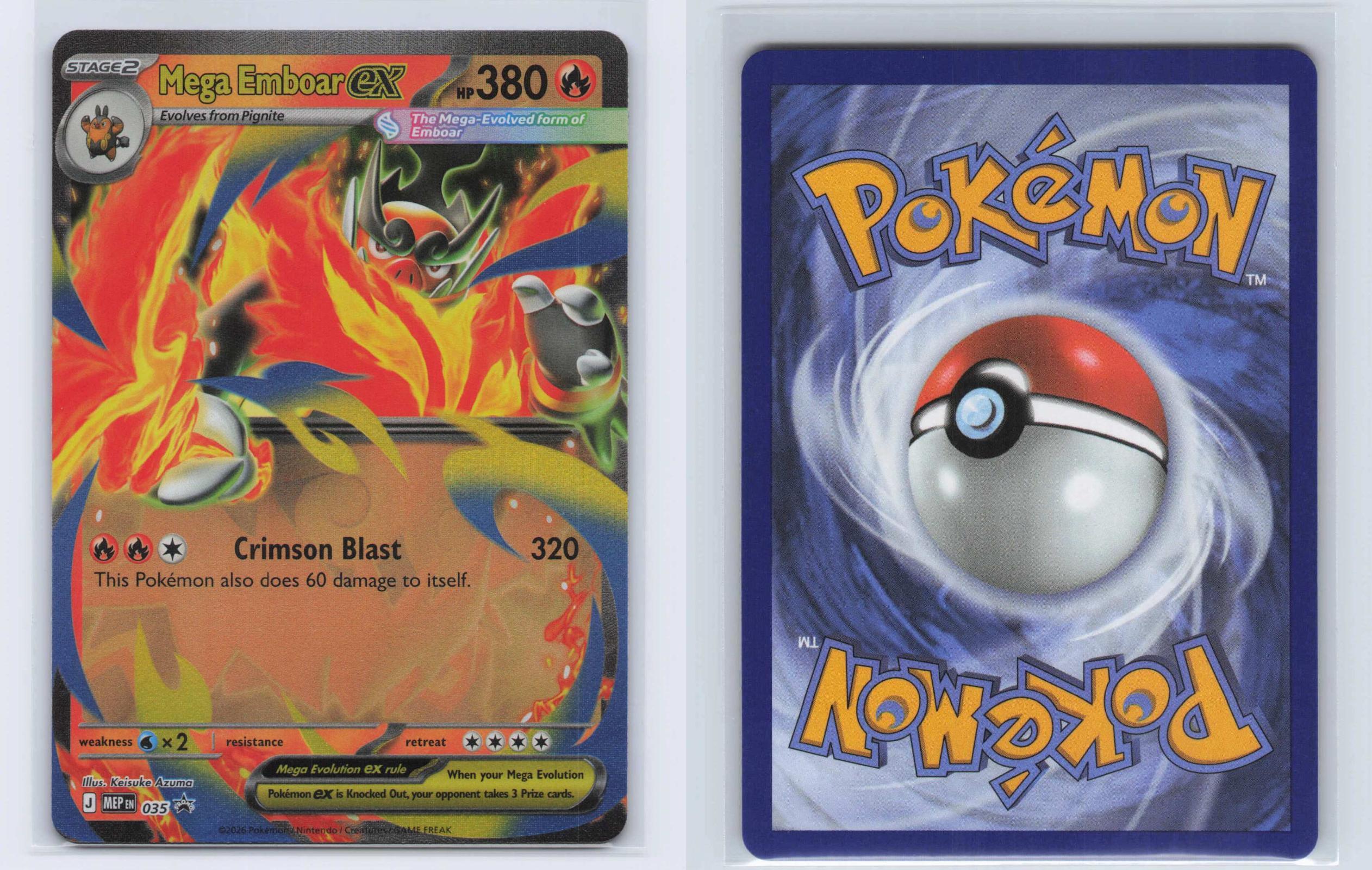 (#035) Mega Emboar ex - Holo [Jumbo Cards]