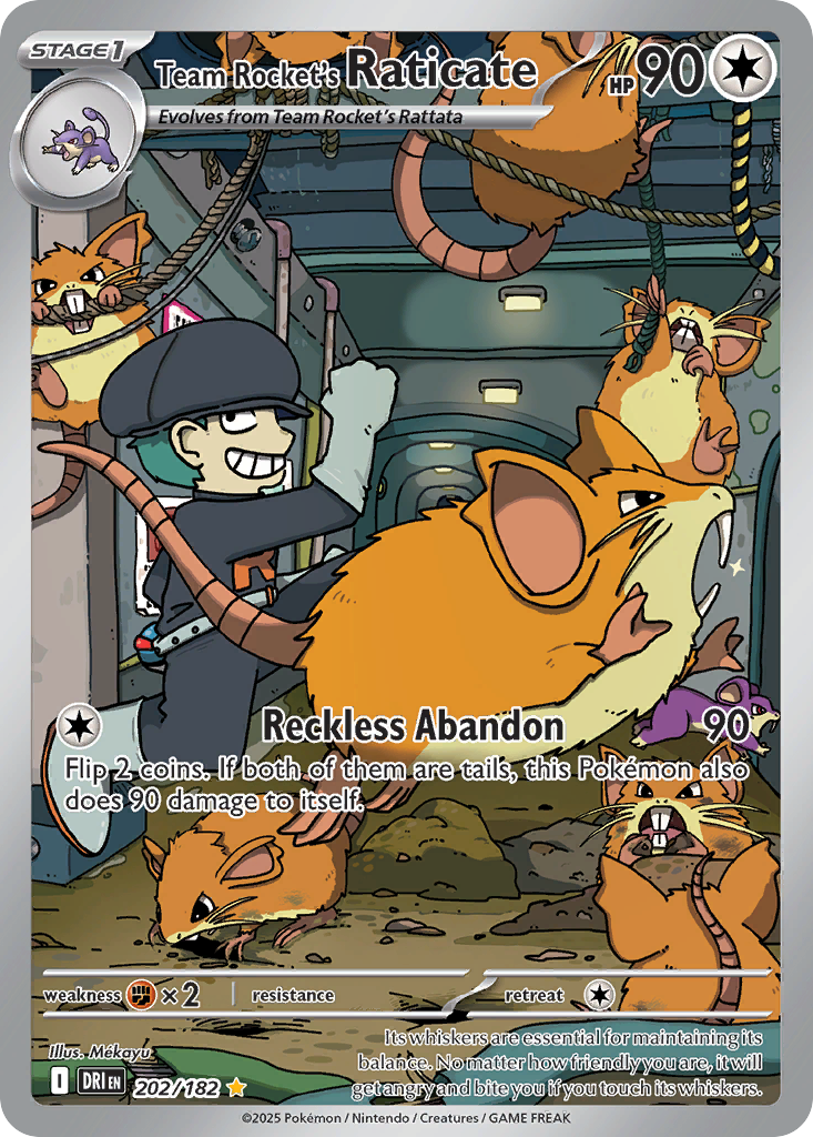 (#202/182) Team Rocket's Raticate - Holo [Destined Rivals]