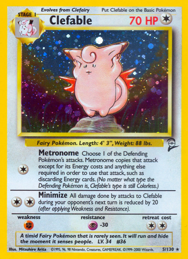 (#5/130) Clefable - Holo [Base Set 2]