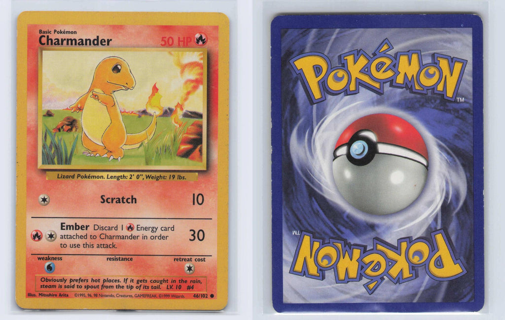 (#46/102) Charmander - Normal [Base Set Unlimited]