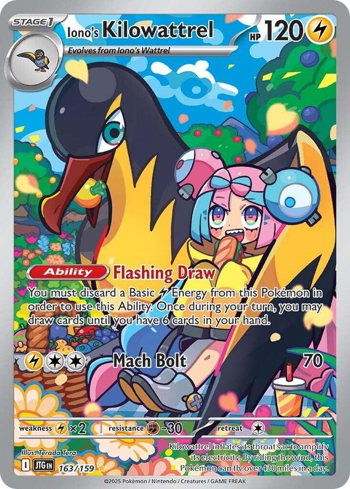 (#163/159) Iono's Kilowattrel [SV09: Journey Together]