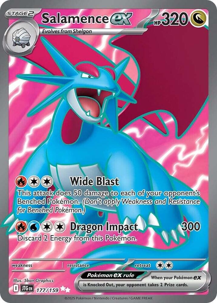 (#177/159) Salamence ex [SV09: Journey Together]