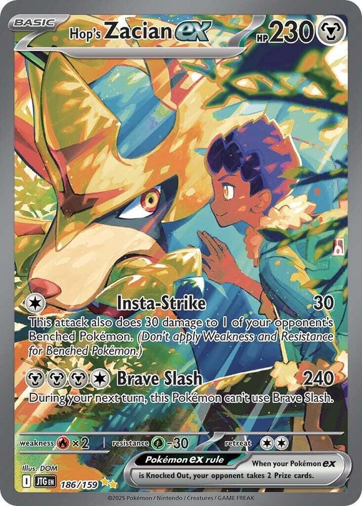 (#186/159) Hop's Zacian ex [SV09: Journey Together]