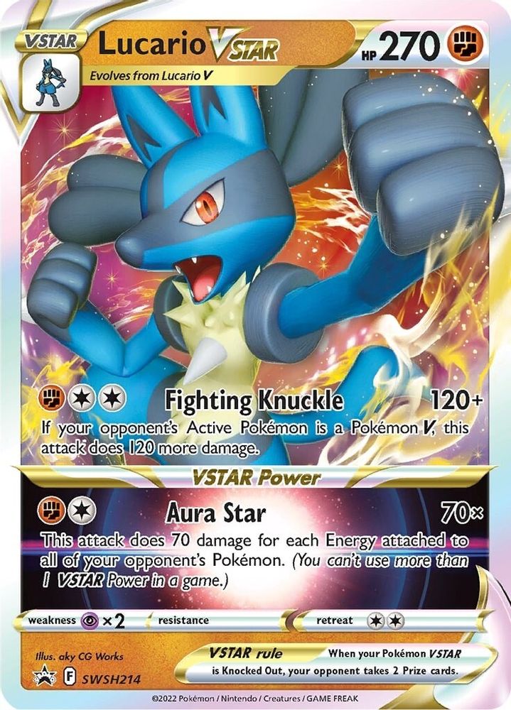 (#SWSH214) Lucario VSTAR - Holo [Sword & Shield Promo]