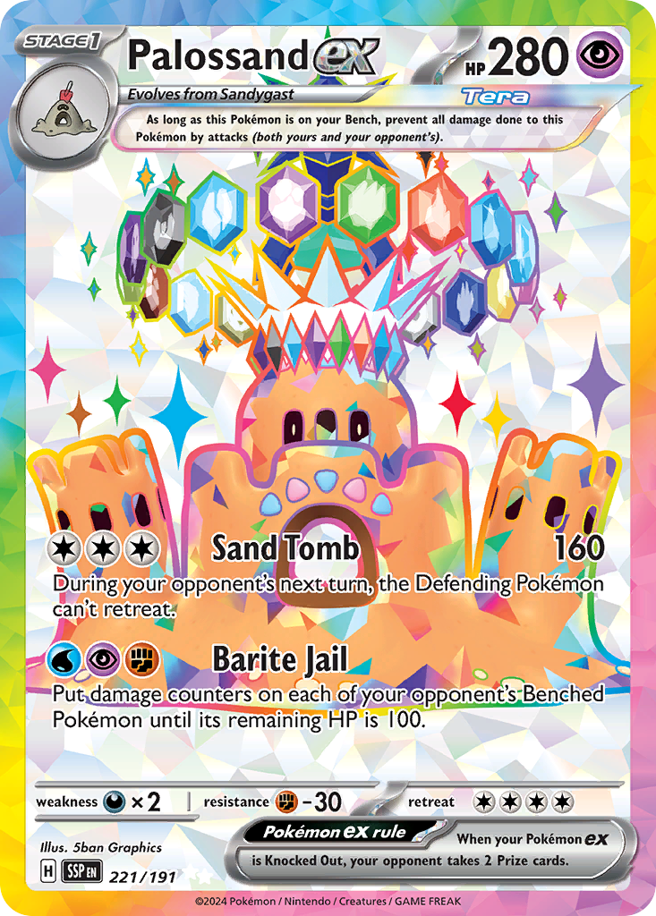 (#221/191) Palossand ex - Holo [Surging Sparks]