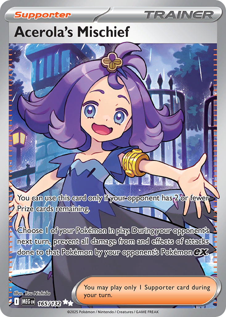 (#165/132) Acerola's Mischief - Holo [Mega Evolution]
