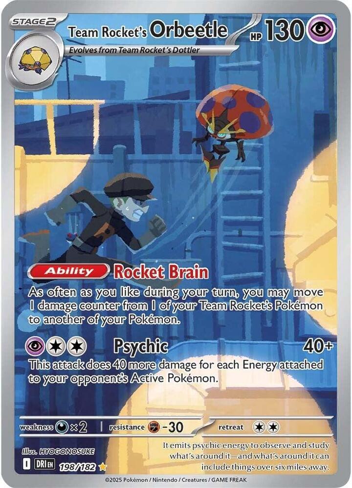 (#198/182) Team Rocket's Orbeetle [SV10: Destined Rivals]