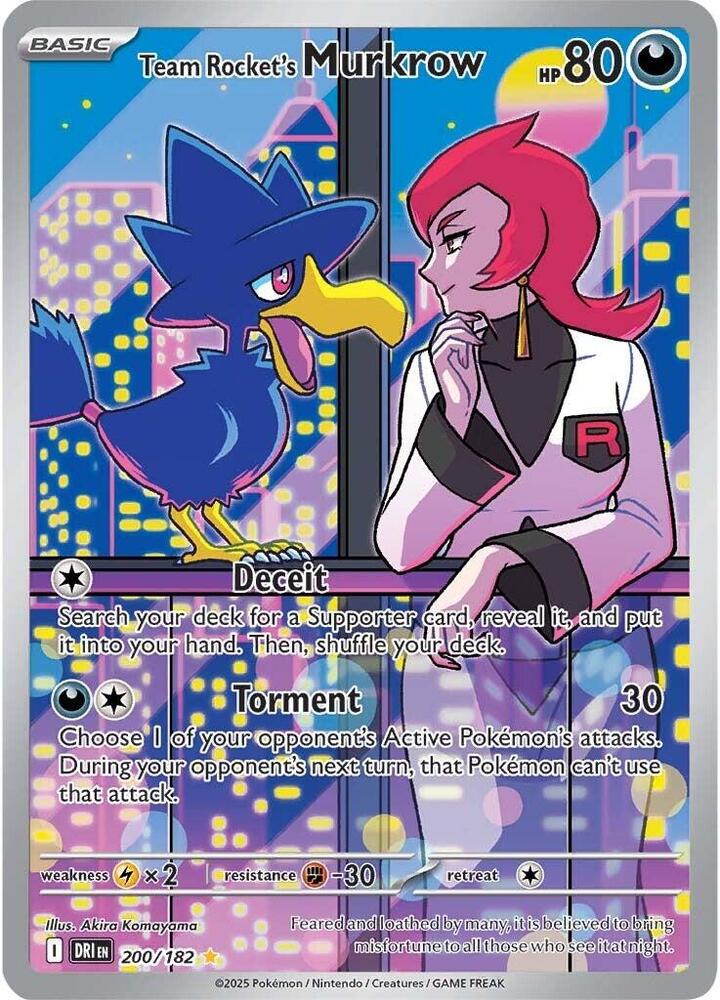 (#200/182) Team Rocket's Murkrow [SV10: Destined Rivals]