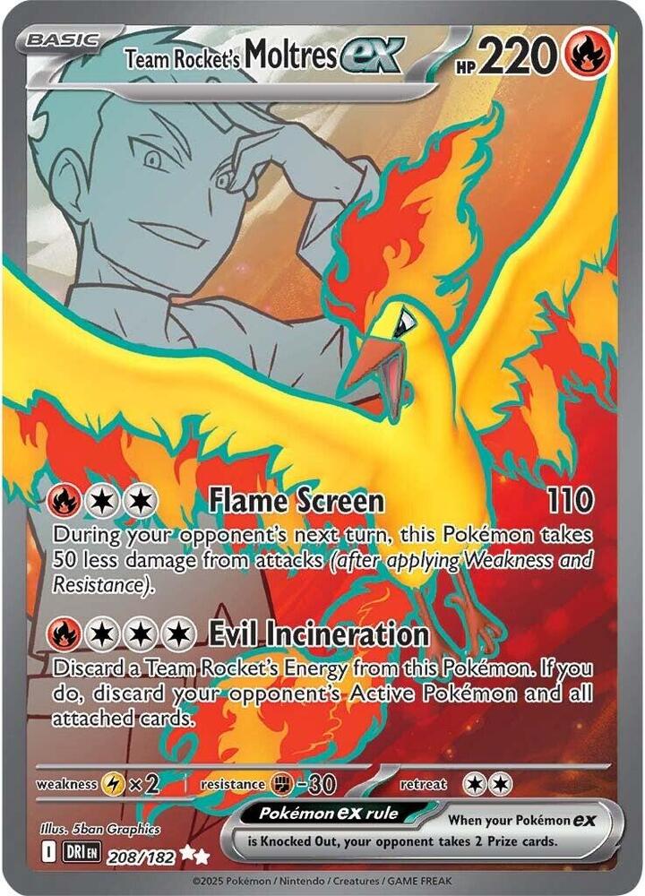 (#208/182) Team Rocket's Moltres ex [SV10: Destined Rivals]