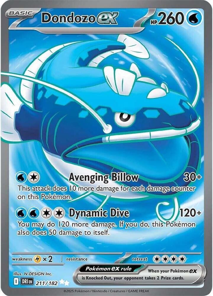 (#211/182) Dondozo ex [SV10: Destined Rivals]