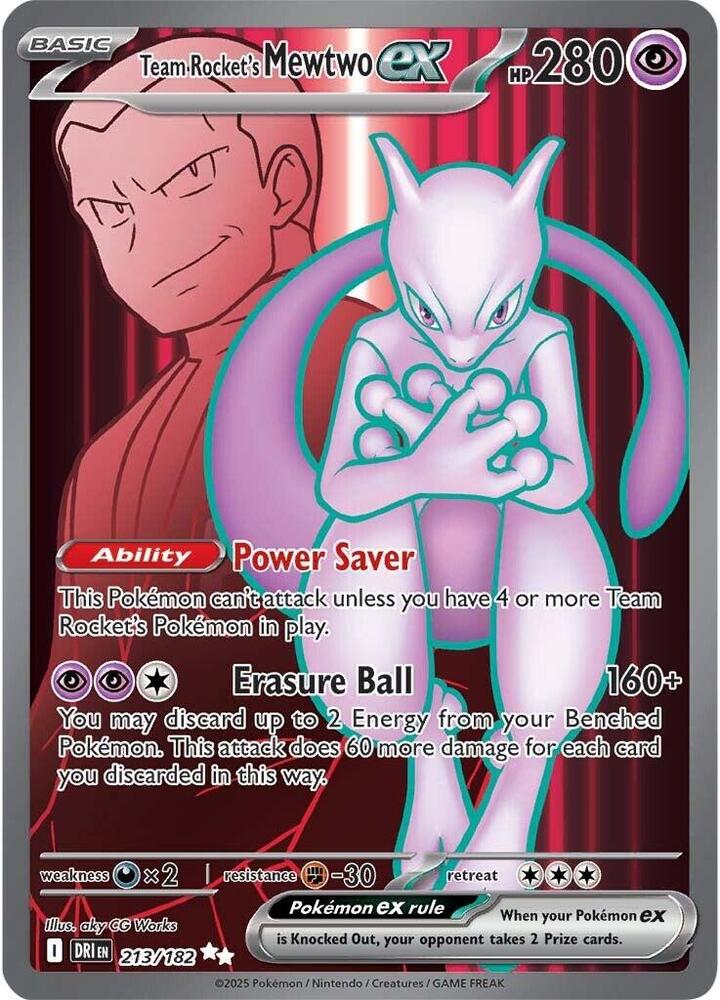 (#213/182) Team Rocket's Mewtwo ex [SV10: Destined Rivals]