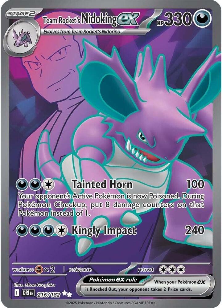(#216/182) Team Rocket's Nidoking ex [SV10: Destined Rivals]