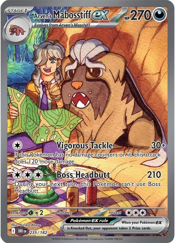 (#235/182) Arven's Mabosstiff ex [SV10: Destined Rivals]
