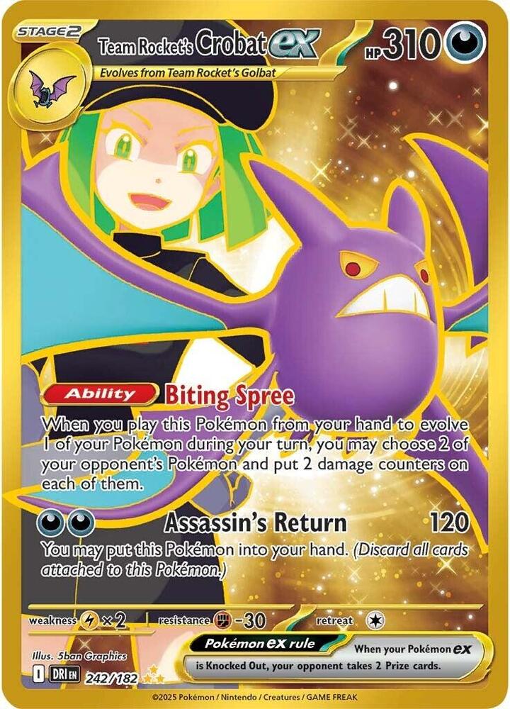 (#242/182) Team Rocket's Crobat ex [SV10: Destined Rivals]