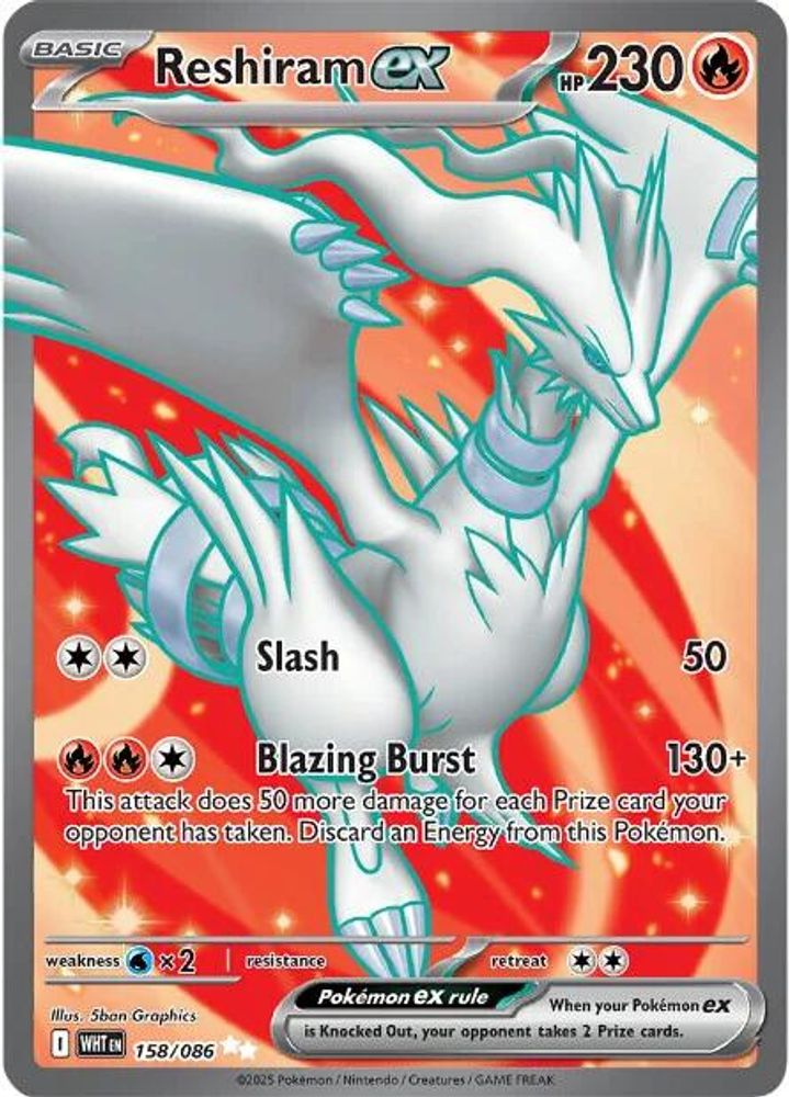 (#158/086) Reshiram ex - Holo [White Flare]