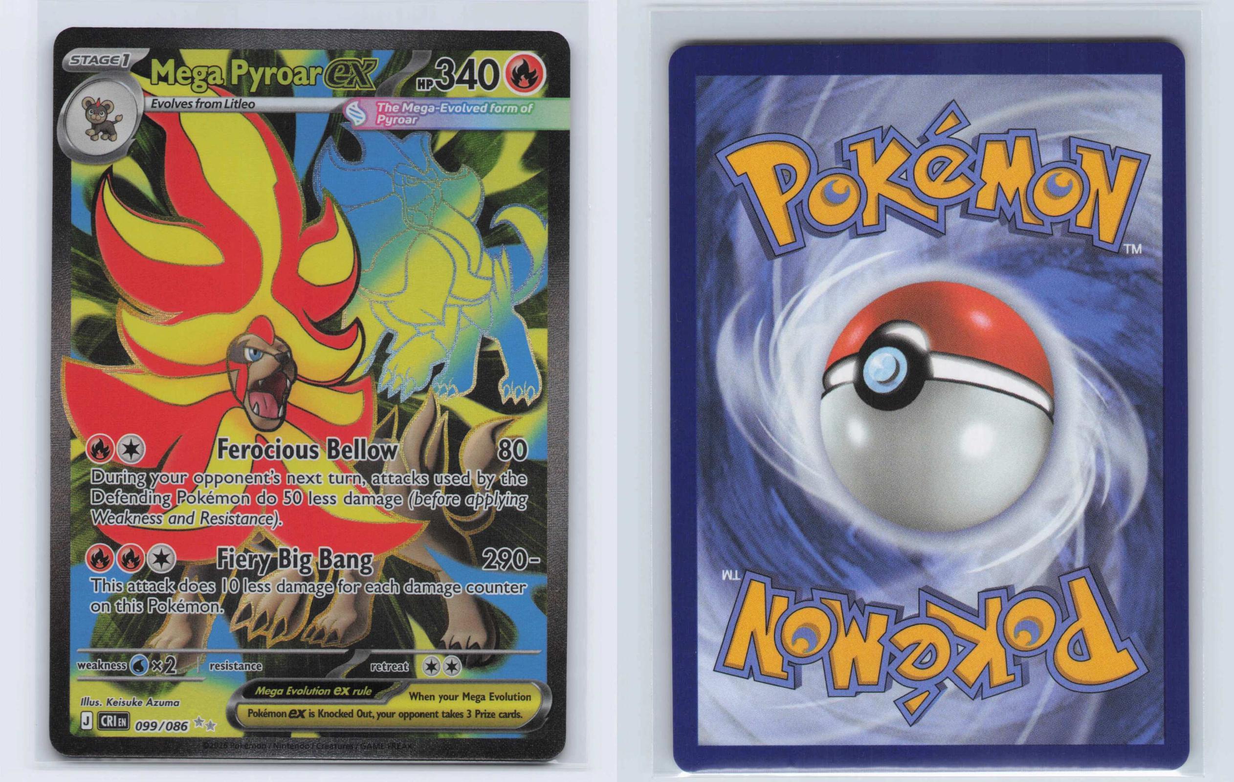(#099/086) Mega Pyroar ex - Holo [Chaos Rising]
