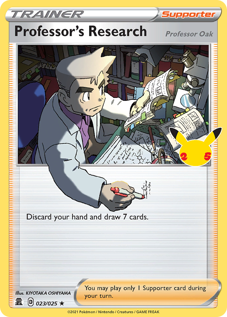(#023/025) Professor's Research (Professor Oak) - Holo [Celebrations]