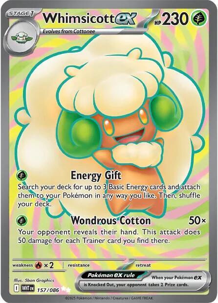 (#157/086) Whimsicott ex [SV: White Flare]