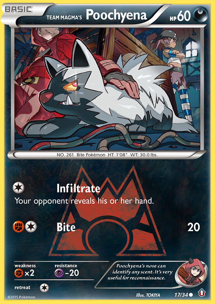 (#17/34) Team Magma's Poochyena - Normal [Double Crisis]