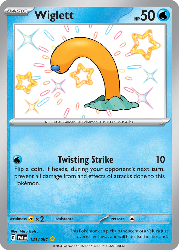 (#121/091) Wiglett - Holo [Paldean Fates]