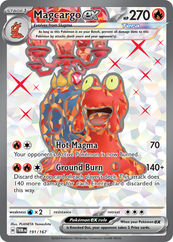 (#191/167) Magcargo ex - Holo [Twilight Masquerade]