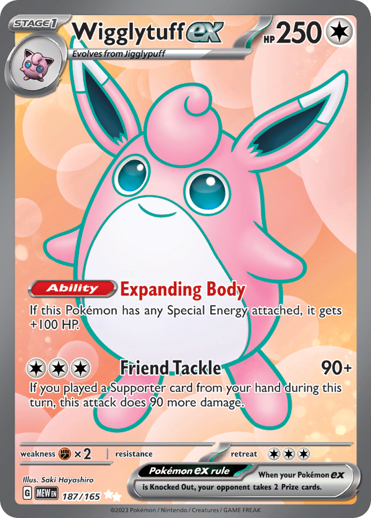 (#187/165) Wigglytuff ex - Holo [151]