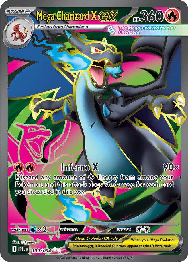 (#109/094) Mega Charizard X ex [ME02: Phantasmal Flames]