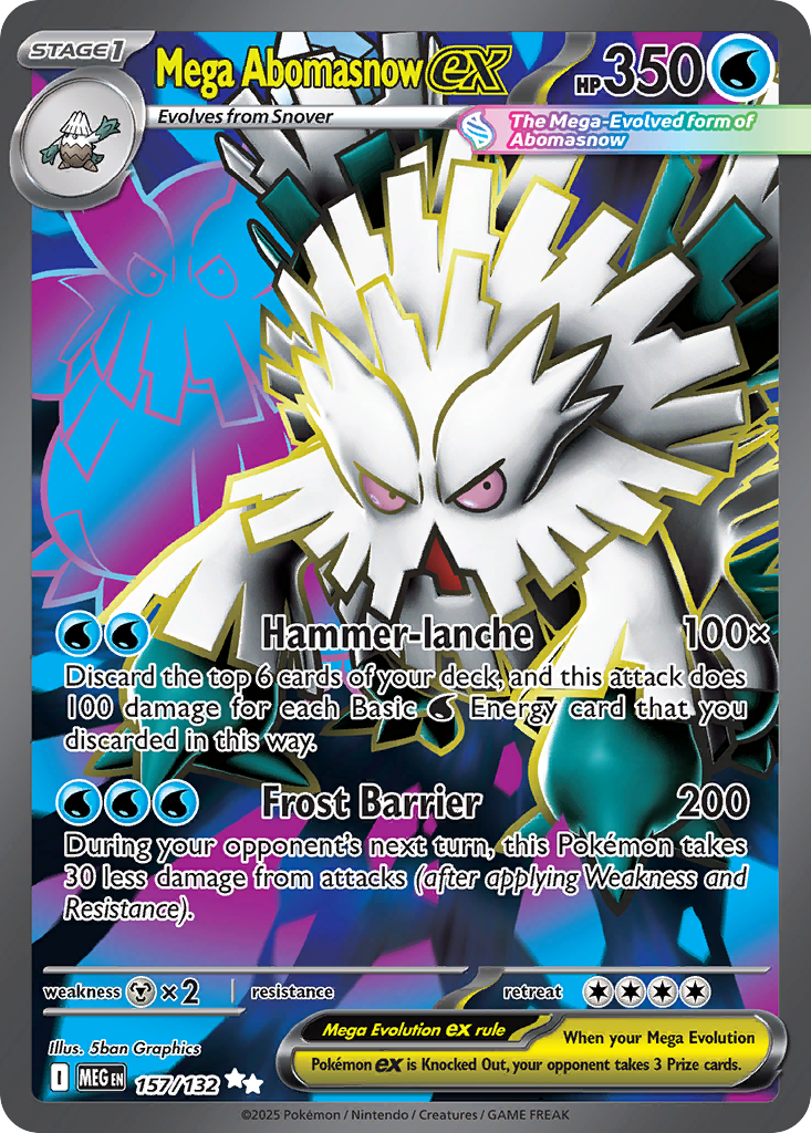 (#157/132) Mega Abomasnow ex - Holo [Mega Evolution]